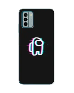 Чехол для Nokia G22 с картинкой «Among Us неон»