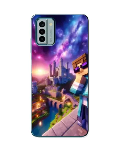 Чехол для Nokia G22 с картинкой «Стив и космос» Чехол для Nokia G22 с картинкой «Стив и космос»