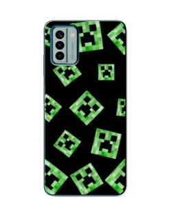Чехол для Nokia G22 с картинкой «Паттерн с криперами»