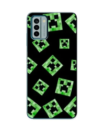 Чехол для Nokia G22 с картинкой «Паттерн с криперами» Чехол для Nokia G22 с картинкой «Паттерн с криперами»