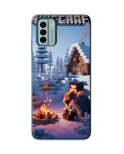 Чехол для Nokia G22 с картинкой «Зимний Minecraft» Чехол для Nokia G22 с картинкой «Зимний Minecraft»