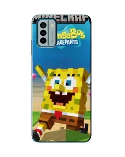 Чохол для Nokia G22 з картинкою «Губка Боб Minecraft»