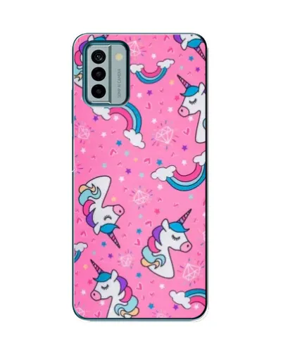 Чехол для Nokia G22 с картинкой «Unicorn паттерн розовый»
