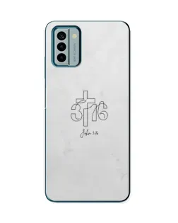Чехол для Nokia G22 с картинкой «Иоанна 3:16 Крест»