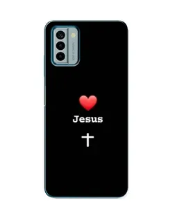Чехол для Nokia G22 с картинкой «Сердце - Jesus»