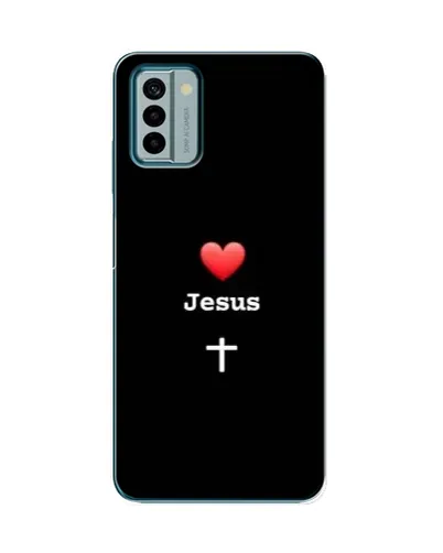Чехол для Nokia G22 с картинкой «Сердце - Jesus»