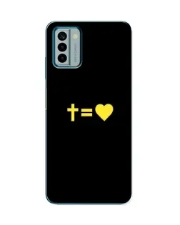 Чехол для Nokia G22 с картинкой «Сердце и Крест»
