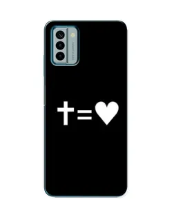 Чехол для Nokia G22 с картинкой «Крест и Сердце»