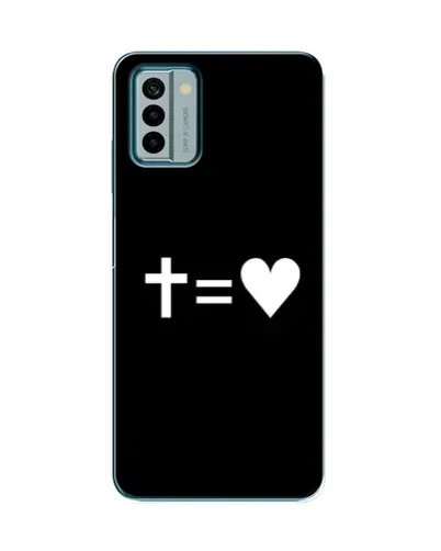 Чехол для Nokia G22 с картинкой «Крест и Сердце»