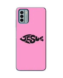 Чехол для Nokia G22 с картинкой «Розовый символ  Jesus»