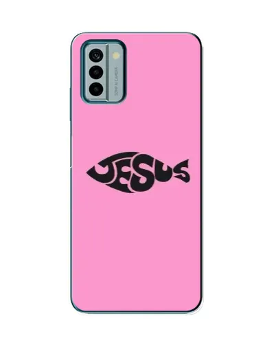 Чехол для Nokia G22 с картинкой «Розовый символ  Jesus»