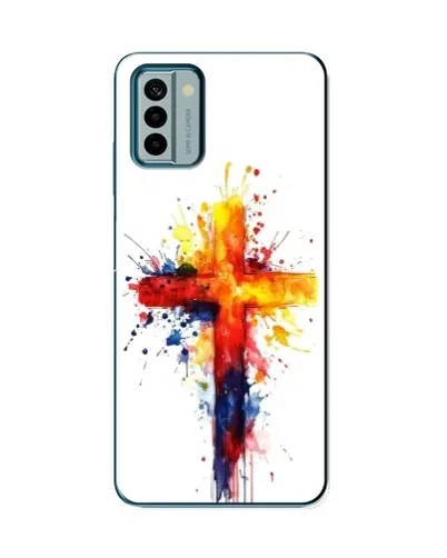 Чехол для Nokia G22 с картинкой «Акварельный крест»