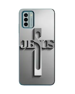 Чохол для Nokia G22 з картинкою «Металевий хрест Jesus»