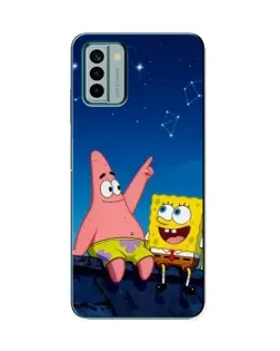 Чехол для Nokia G22 с картинкой «Губка Боб и Патрик ночью» Чехол для Nokia G22 с картинкой «Губка Боб и Патрик ночью»