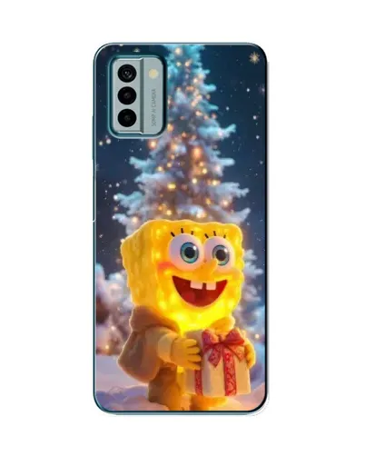 Чехол для Nokia G22 с картинкой «Рождественский Спанч Боб»