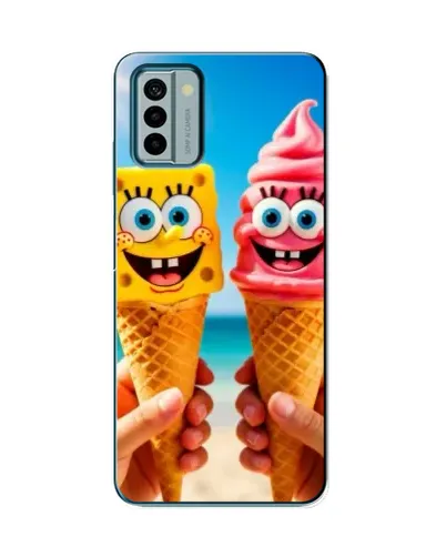 Чехол для Nokia G22 с картинкой «Спанч Боб мороженое»
