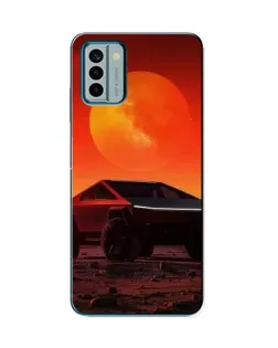 Чехол для Nokia G22 с картинкой «Cybertruck на Марсе»