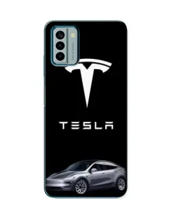Чехол для Nokia G22 с картинкой «Tesla Model Y»