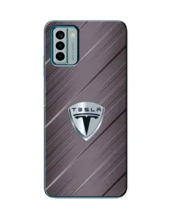 Чехол для Nokia G22 с картинкой «Металлическая текстура Tesla»