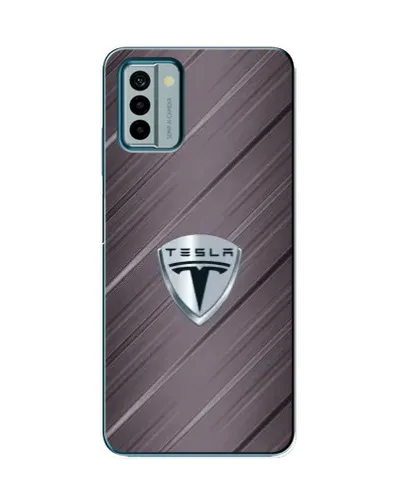Чехол для Nokia G22 с картинкой «Металлическая текстура Tesla»
