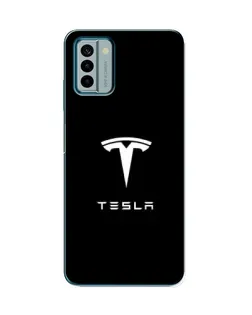 Чехол для Nokia G22 с картинкой «Tesla White Logo»