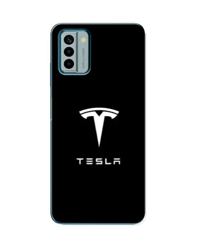 Чехол для Nokia G22 с картинкой «Tesla White Logo»