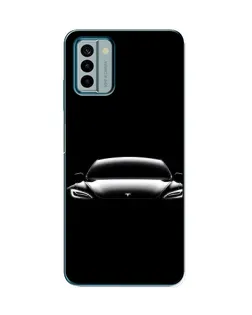Чехол для Nokia G22 с картинкой «Фары Tesla Night»