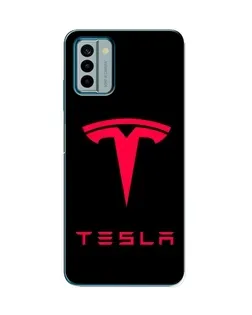 Чехол для Nokia G22 с картинкой «Tesla Red Logo»