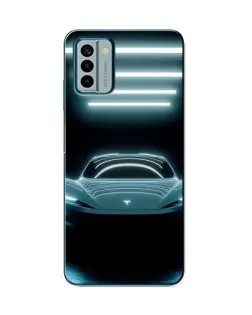 Чехол для Nokia G22 с картинкой «Tesla в неоне»