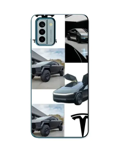 Чехол для Nokia G22 с картинкой «Коллаж Cybertruck Tesla»