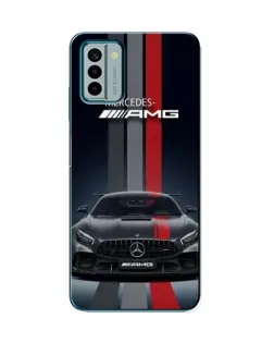 Чехол для Nokia G22 с картинкой «Mercedes — белый карбон» Чехол для Nokia G22 с картинкой «Mercedes — белый карбон»