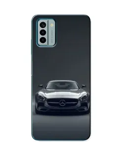 Чехол для Nokia G22 с картинкой «Mercedes на черном»