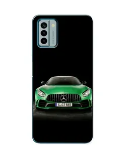 Чехол для Nokia G22 с картинкой «Mercedes — неоновый лого»