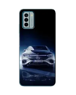 Чехол для Nokia G22 с картинкой «Ночной Mercedes EQ»