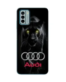 Чехол для Nokia G22 с картинкой «Пантера и Audi»