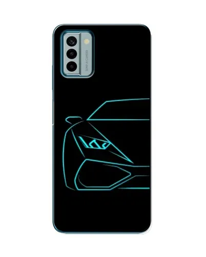 Чехол для Nokia G22 с картинкой «Голубой силуэт Lamborghini» Чехол для Nokia G22 с картинкой «Голубой силуэт Lamborghini»