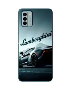 Чехол для Nokia G22 с картинкой «Классическая надпись Lamborghini»