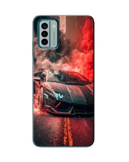 Чехол для Nokia G22 с картинкой «Lamborghini красный дым»