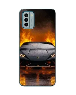 Чехол для Nokia G22 с картинкой «Lamborghini в огне»