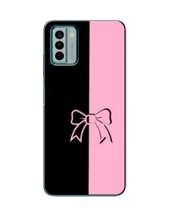 Чехол для Nokia G22 с картинкой «Половинки банта»