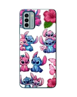 Чехол для Nokia G22 с картинкой «Стикеры Stitch и Angel»