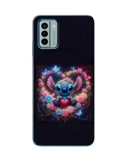 Чехол для Nokia G22 с картинкой «Stitch в цветах»