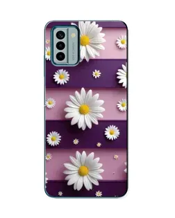 Чохол для Nokia G22 з картинкою «Ромашки на фіолетовому»