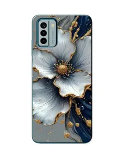 Чохол для Nokia G22 з картинкою «Біла квітка та золотий флюїд»
