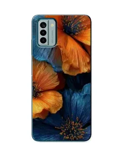 Чохол для Nokia G22 з картинкою «Яскрава синьо-помаранчева флора»