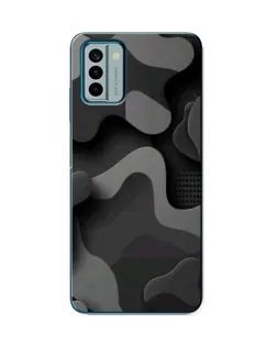 Чехол для Nokia G22 с картинкой «Темный абстрактный камуфляж»