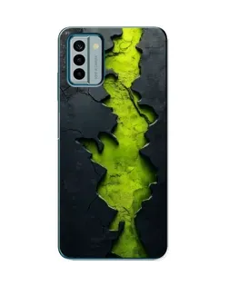 Чехол для Nokia G22 с картинкой «Салатовый разлом скалы»