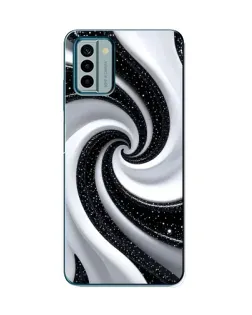 Чехол для Nokia G22 с картинкой «Черно-белая спираль»