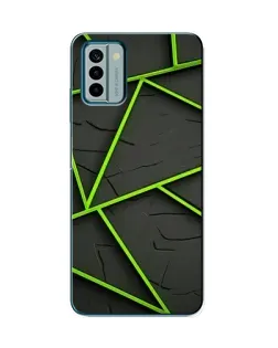 Чехол для Nokia G22 с картинкой «Зеленые геометрические линии»