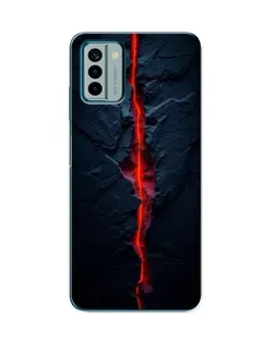 Чехол для Nokia G22 с картинкой «Kрасная лавовая трещина»